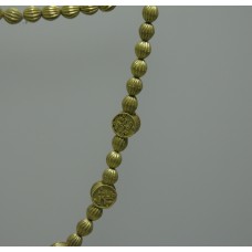 Pre-Christian gold necklace with swastika design on beads